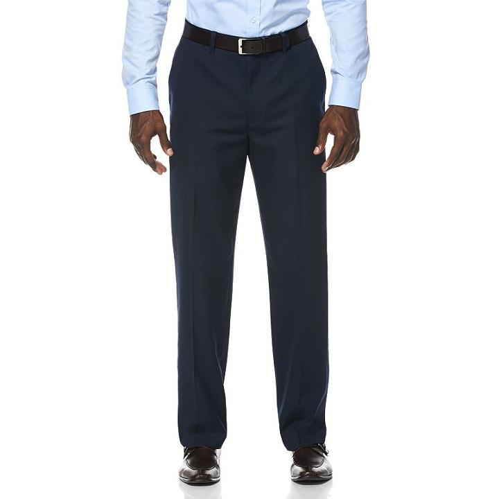 Men's Savane Travel Intelligence Straight Fit Suit Pants, Size: 42x32, Brt Blue