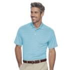 Men's Haggar Classic-fit Windowpane Performance Polo, Size: Medium, Blue Other