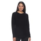 Women's Croft & Barrow&reg; Pointelle Sweater, Size: Xs, Black
