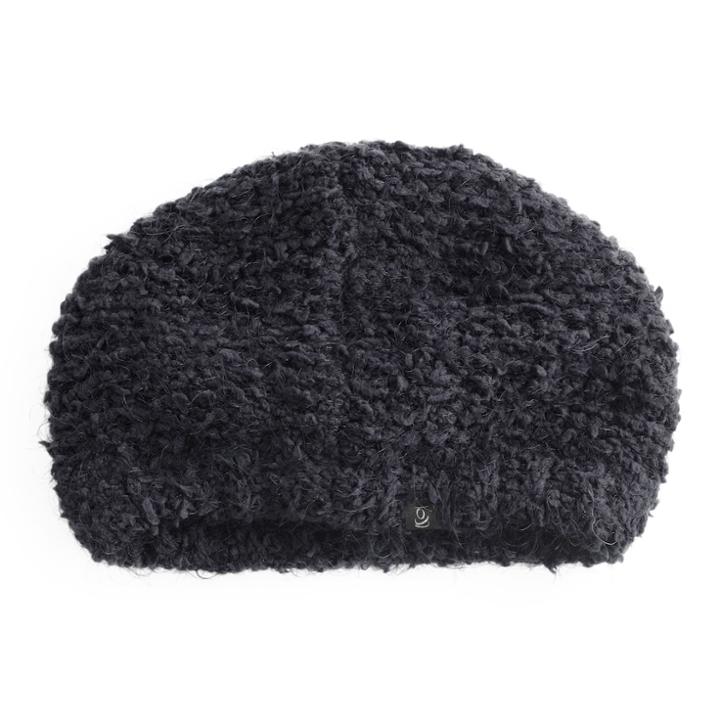 Women's Cuddl Duds Knit Beret, Black