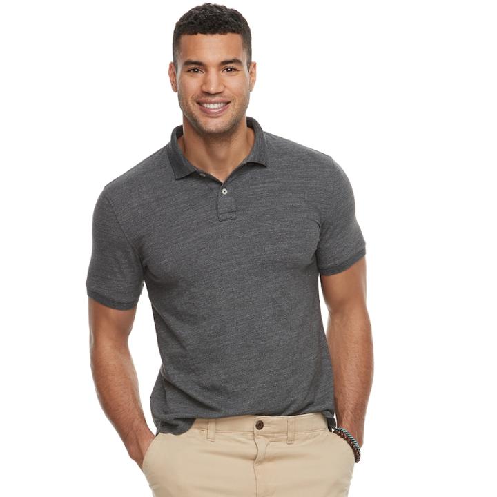 Men's Sonoma Goods For Life™ Flexwear Slim-fit Stretch Pique Polo, Size: Xxl, Med Grey