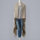 Simply Vera Vera Wang Two Tone Reversible Long Vest, Women's, Med Grey