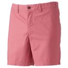 Men's Croft & Barrow&reg; Classic-fit Stretch Flat-front Shorts, Size: 42, Light Red