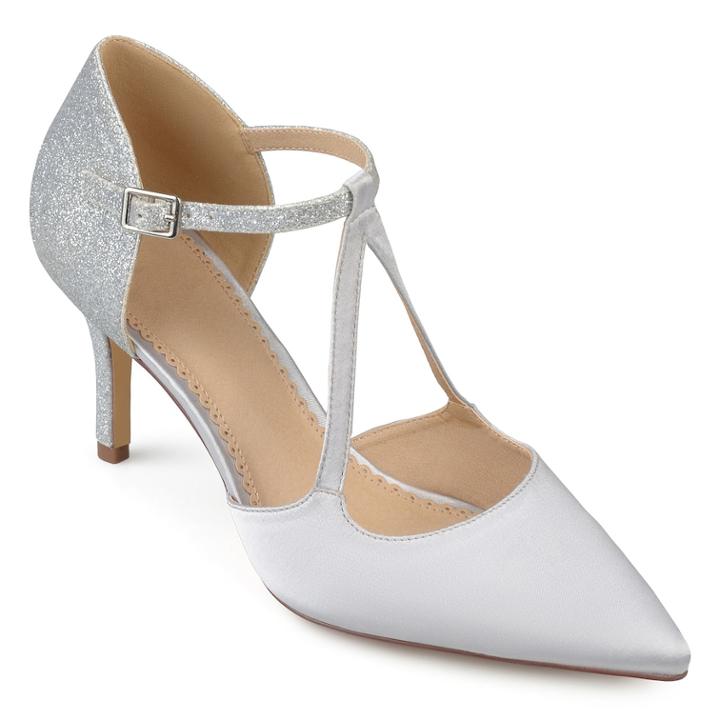 Journee Collection Elodie Women's High Heel Mary Jane Shoes, Size: Medium (6), Grey