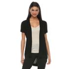 Women's Apt. 9&reg; Ribbed Cardigan, Size: Medium, Black