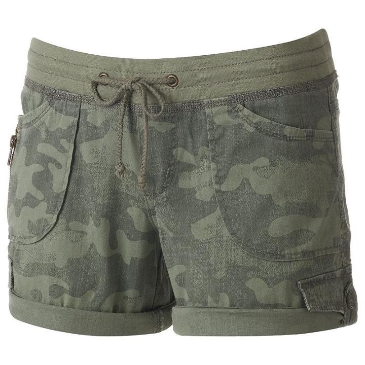 Juniors' Unionbay Christy Roll-tab Midi Shorts, Girl's, Size: 1, Green Oth