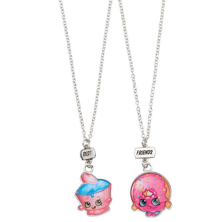 Girls Shopkins 2-pk. Best Friends Bff Cupcake Chic & D'lish Donut Necklace Set, Girl's, Multicolor