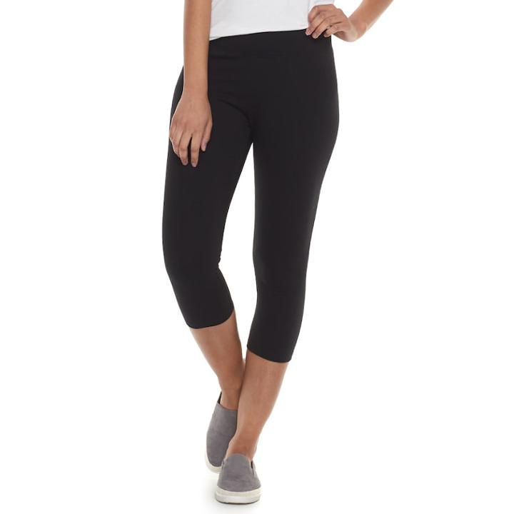 Women's Sonoma Goods For Life&trade; Capri Leggings, Size: Xs, Black