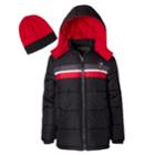 Boys 4-7 I-extreme Colorblock Heavyweight Puffer Jacket With Hat, Size: 4, Black