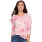Women's Sonoma Goods For Life&trade; Essential Crewneck Tee, Size: Large, Light Pink