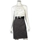 Iz Byer California Mock-layer Ruffle Dress, Size: 13, Black