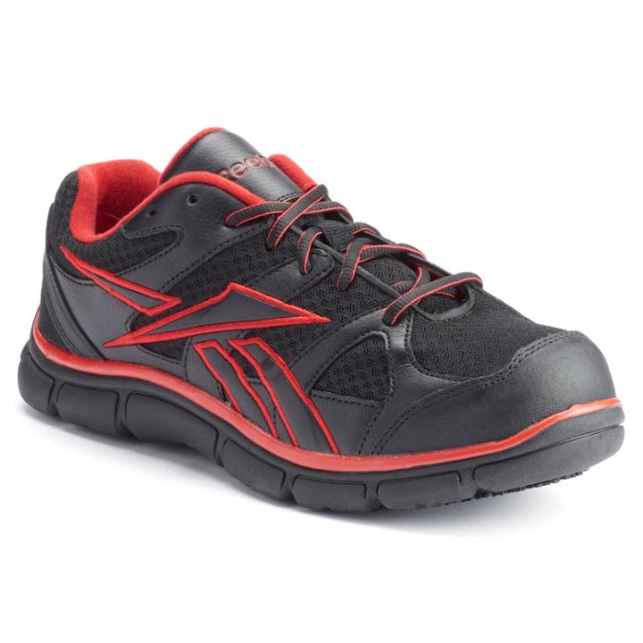 Reebok Work Sport Grip Men's Composite-toe Shoes, Size: 7.5 Wide, Black