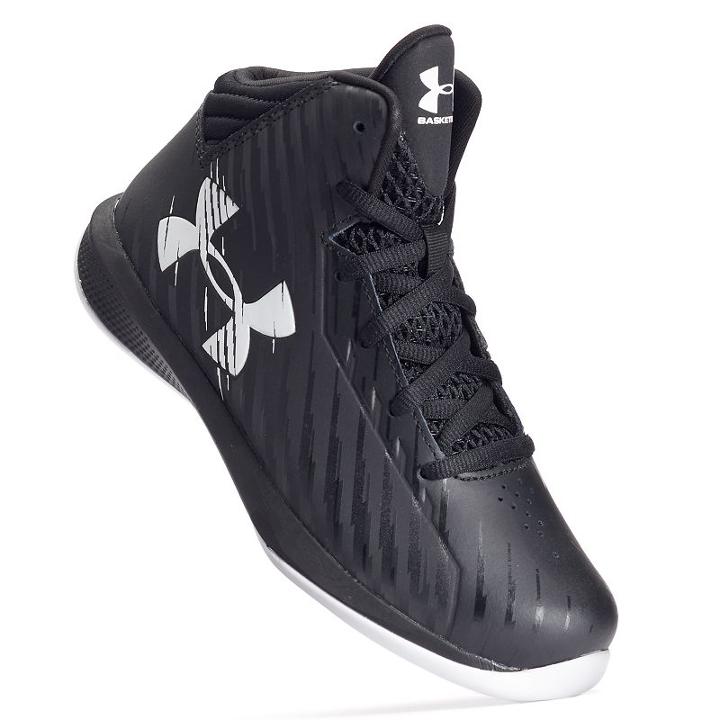 Under Armour Jet Express Mid Preschool Boys' Basketball Shoes, Boy's, Size: 12, Black