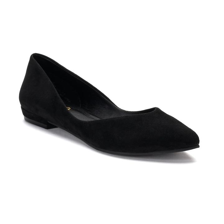 Candie's&reg; Eggplant Women's Ballet Flats, Size: Medium (6), Black