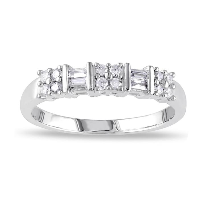Lovemark 10k Gold 1/4 Carat T.w. Diamond Cluster Ring, Women's, Size: 6, White