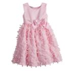 Girls 4-6x Blueberi Boulevard Soutache Petal Dress, Size: 4, Pink