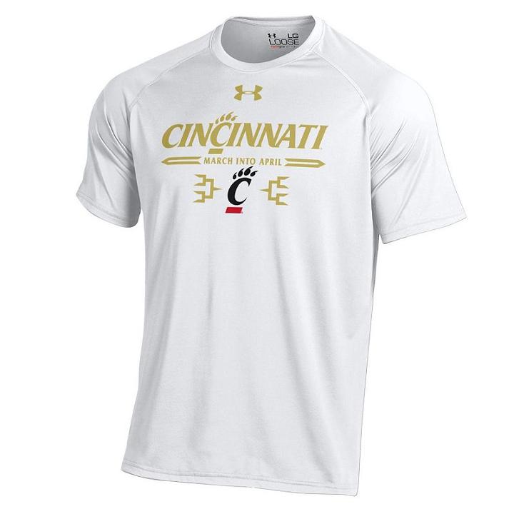 Men's Under Armour Cincinnati Bearcats Selection Sunday Tech Tee, Size: Small, White