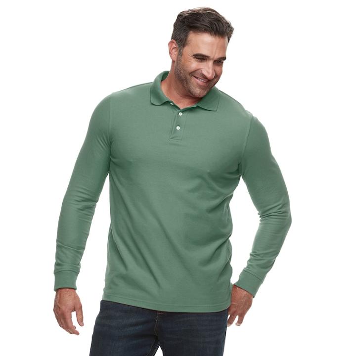 Big & Tall Croft & Barrow&reg; Classic-fit Easy-care Pique Polo, Men's, Size: Xxl Tall, Dark Green