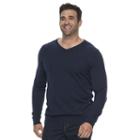 Big & Tall Croft & Barrow&reg; True Comfort Classic-fit Easy-care V-neck Sweater, Men's, Size: 4xb, Dark Blue