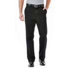 Men's Haggar&reg; Work To Weekend&reg; Classic-fit Flat-front No-iron Expandable Waist Pants, Size: 44x32, Black