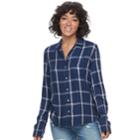 Juniors' So&reg; Print Shirt, Teens, Size: Xl, Dark Blue