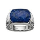 Men's Lapis Lazuli Sterling Silver Ring, Size: 9, Blue