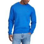 Men's Chaps Classic-fit Solid Crewneck Sweater, Size: Small, Blue