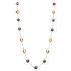 Seed Bead Ball & Disc Station Necklace, Women's, Multicolor
