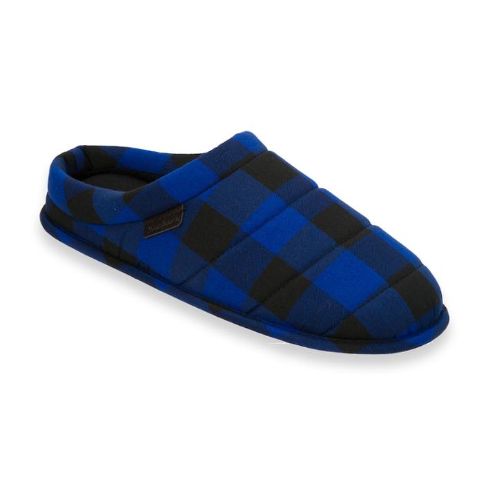 Men's Dearfoams Quilted Clog Slippers, Size: Medium, Dark Blue