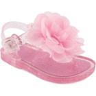 Baby Girl Wee Kids Flower Jelly Crib Sandals, Size: 4, Pink Other