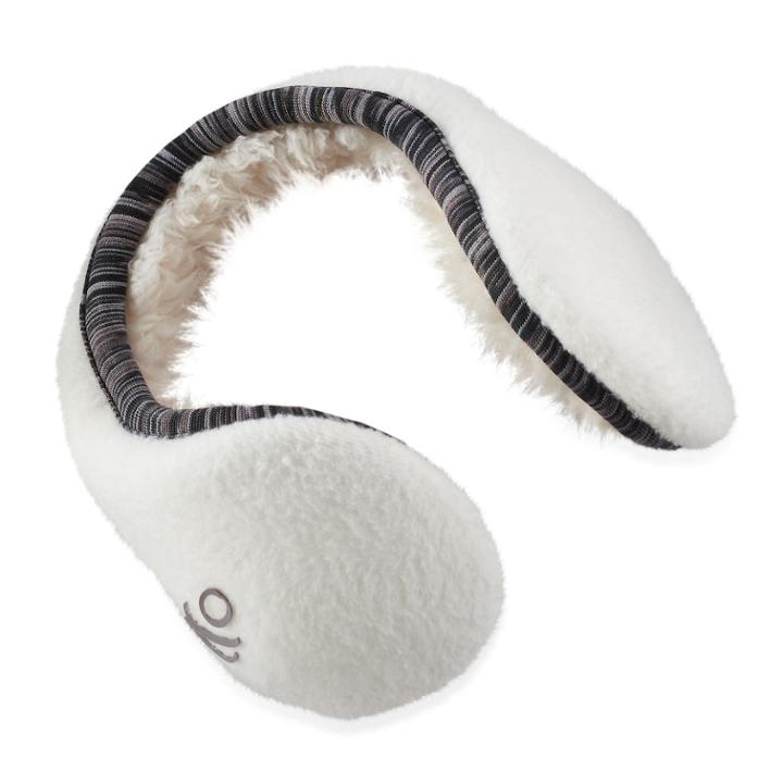 Women's Cuddl Duds Faux Shearling Lined Earmuffs, White Oth