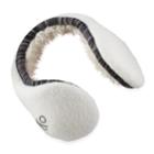 Women's Cuddl Duds Faux Shearling Lined Earmuffs, White Oth