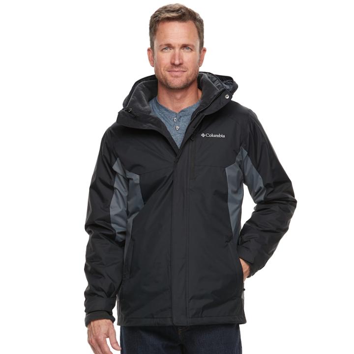 Big & Tall Columbia Rockaway Mountain Interchange Systems Jacket, Men's, Size: 3xl Tall, Grey (charcoal)