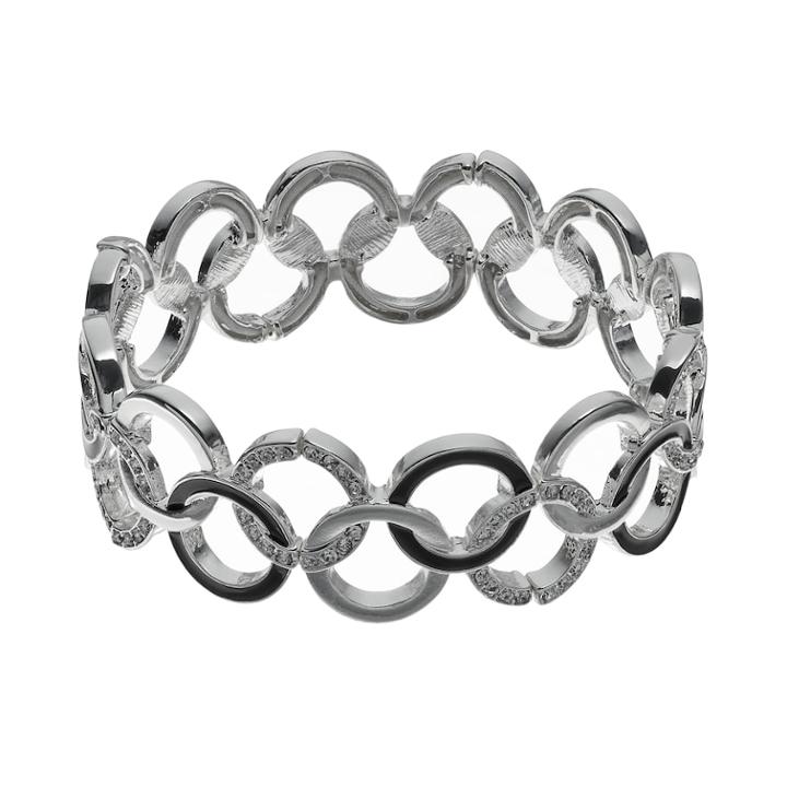 Dana Buchman Interlocking Circles Stretch Bracelet, Women's, Black