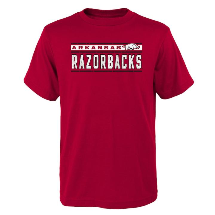 Boys' 4-18 Arkansas Razorbacks Regeneration Tee, Size: 8-10, Red