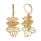 Dana Buchman Tiered Flower Nickel Free Linear Drop Earrings, Women's, Gold