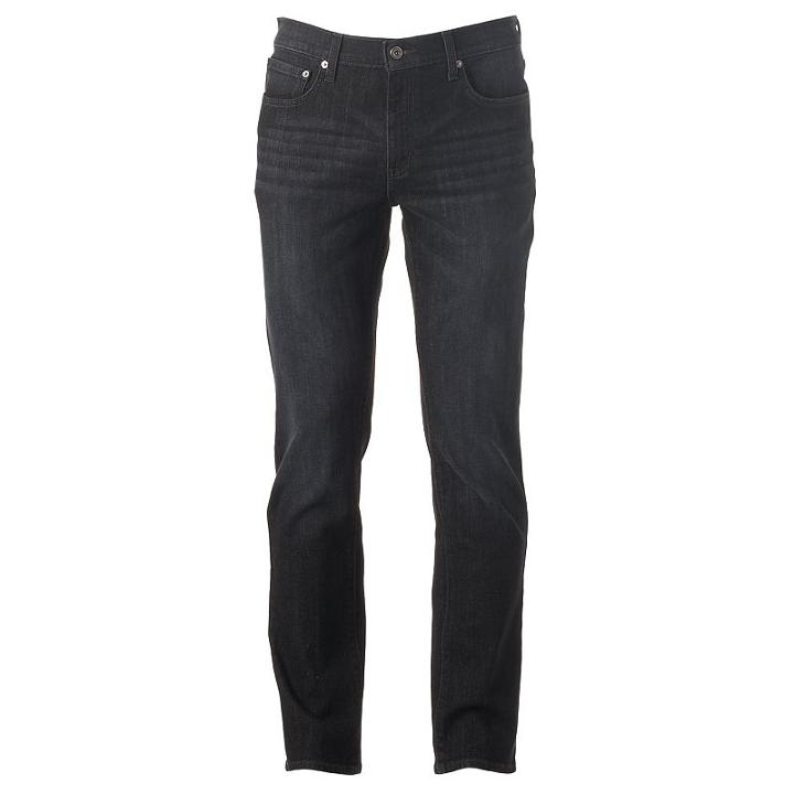 Men's Urban Pipeline Slim-fit Straight-leg Jeans, Size: 38x32, Black