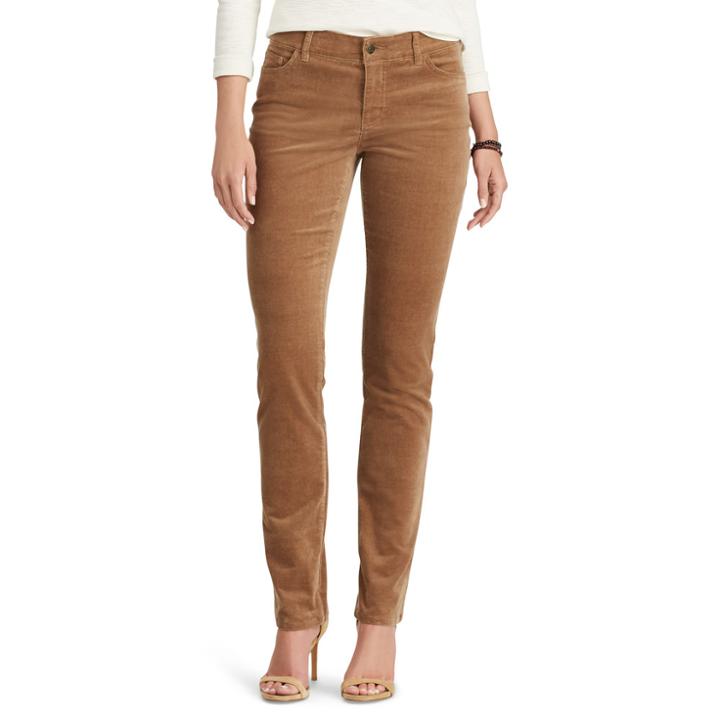Women's Chaps 4-way Stretch Pant, Size: 2 Short, Brown