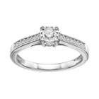 10k White Gold 1/4 Carat T.w. Diamond Engagement Ring, Women's, Size: 6