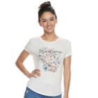 Juniors' About A Girl Sketchy Map State Tee, Size: Medium, Natural