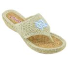Women's Campus Cruzerz North Carolina Tar Heels Pregame Flip-flops, Size: 9, Beig/green (beig/khaki)