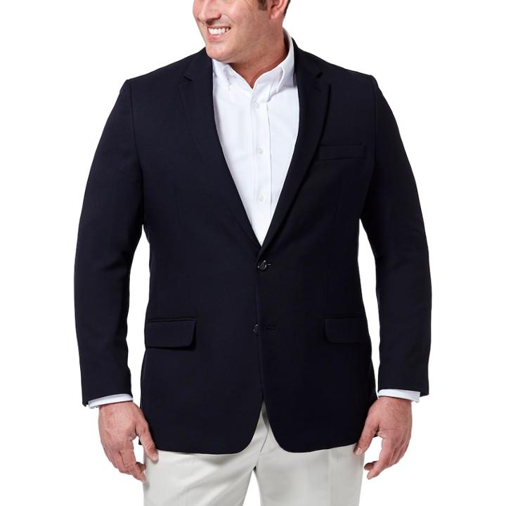 Big & Tall Haggar In Motion Classic-fit Stretch Blazer, Men's, Size: 52 Long, Blue (navy)