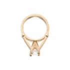 My Petite Ring 10k Gold Cubic Zirconia Birthstone Ring Charm, Women's, White