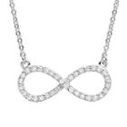 Sterling Silver 1/4-ct. T.w. Diamond Infinity Link Necklace, Women's, Size: 18, White