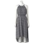 Women's Apt. 9&reg; Print High-low Maxi Dress, Size: Xl, Black