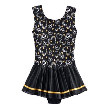 Girls 4-14 Jaques Moret Golden Hearts Skirtall, Size: Medium, Brown Over