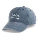 Women's So&reg; Embroidered Babe Baseball Cap, Blue Other