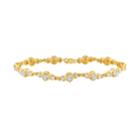 14k Gold Over Silver 1/2 Carat T.w. Diamond Bracelet, Women's, White