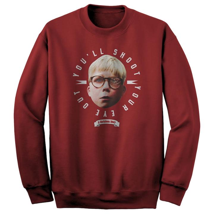 Big & Tall A Christmas Story You'll Shoot Your Eye Out Holiday Fleece Sweatshirt, Men's, Size: Xxl Tall, Brt Red