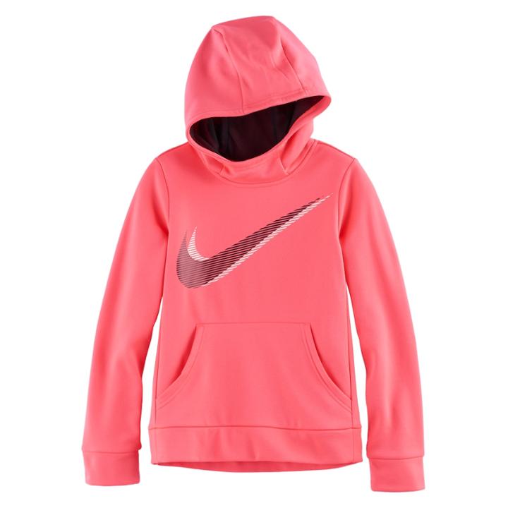 Girls 7-16 Nike Swoosh Therma Fleece Hoodie, Size: Medium, Med Red